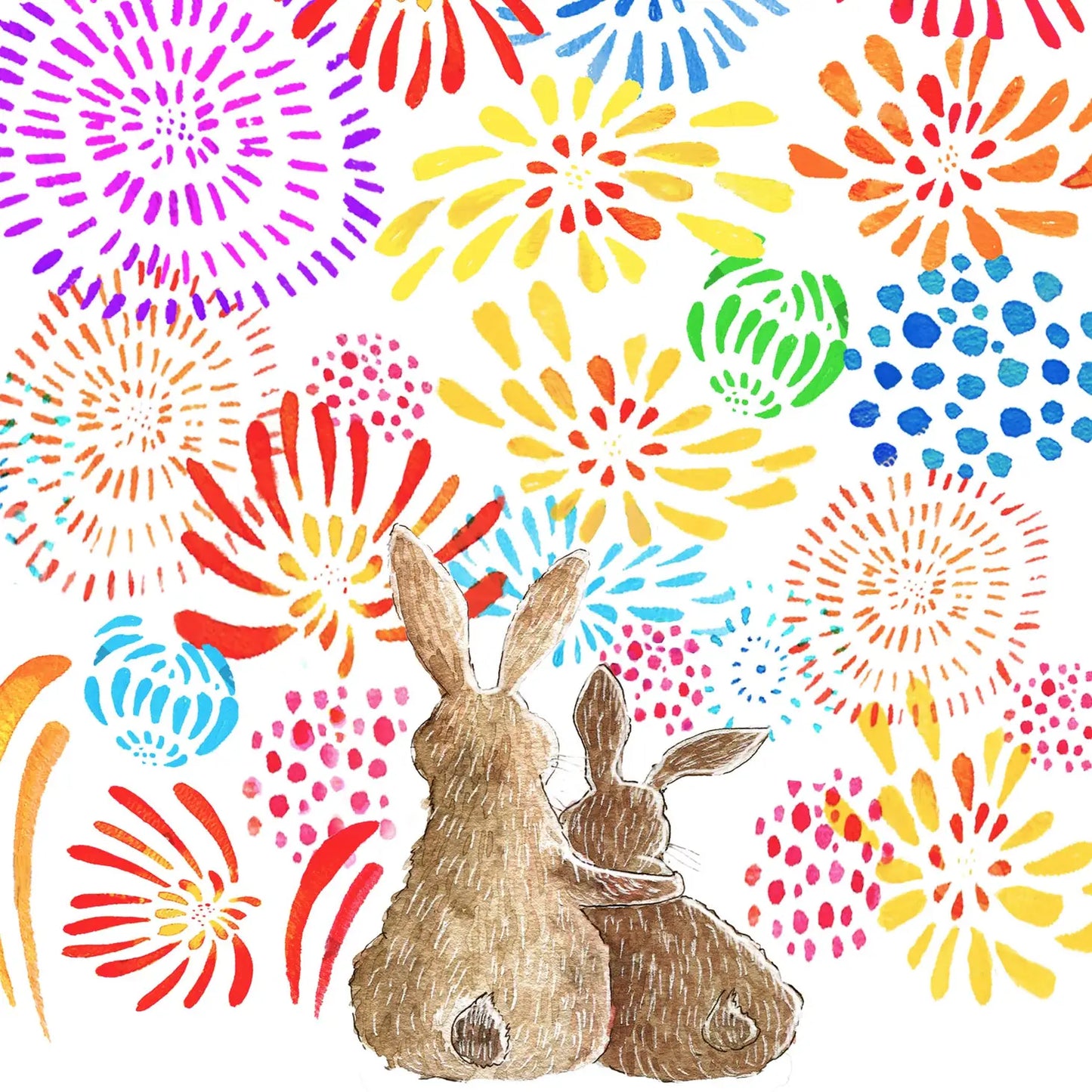 Liyana Studio Year of the Rabbit Fireworks Card