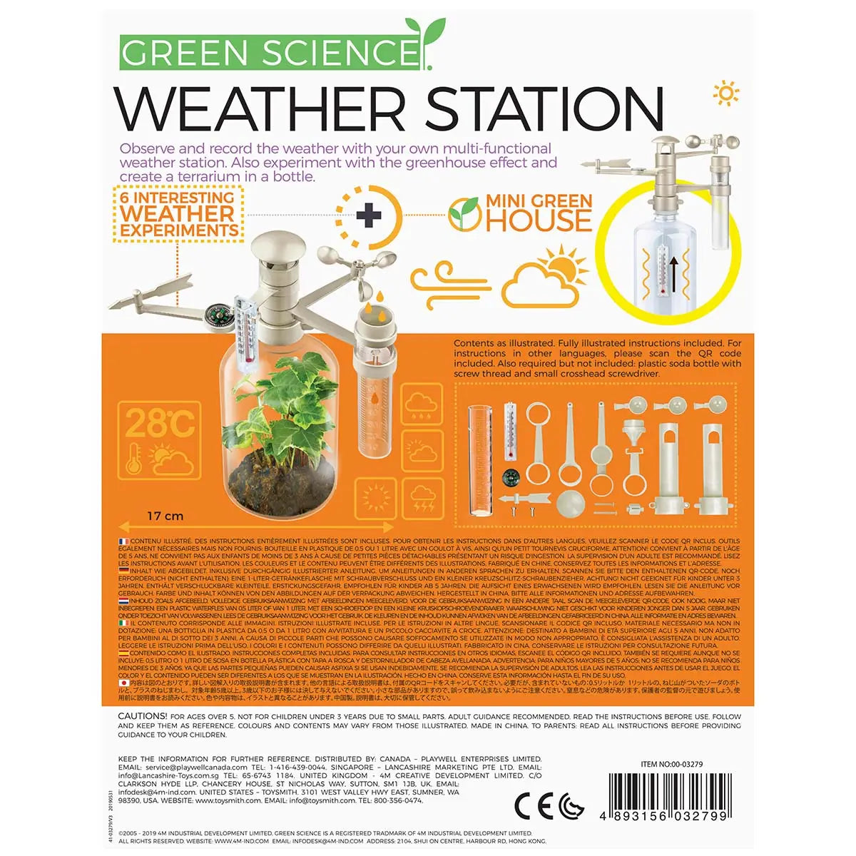 4M Green Science Weather Station Science Kit - STEM