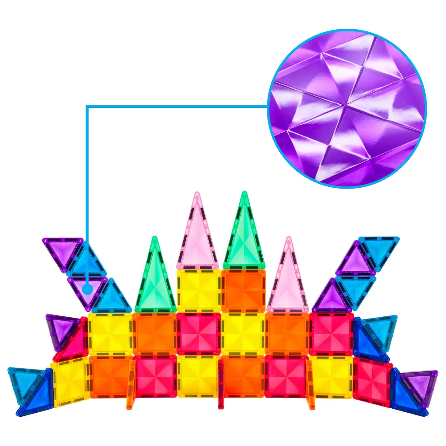 PicassoTiles Mini Diamond 40pc Tile Set