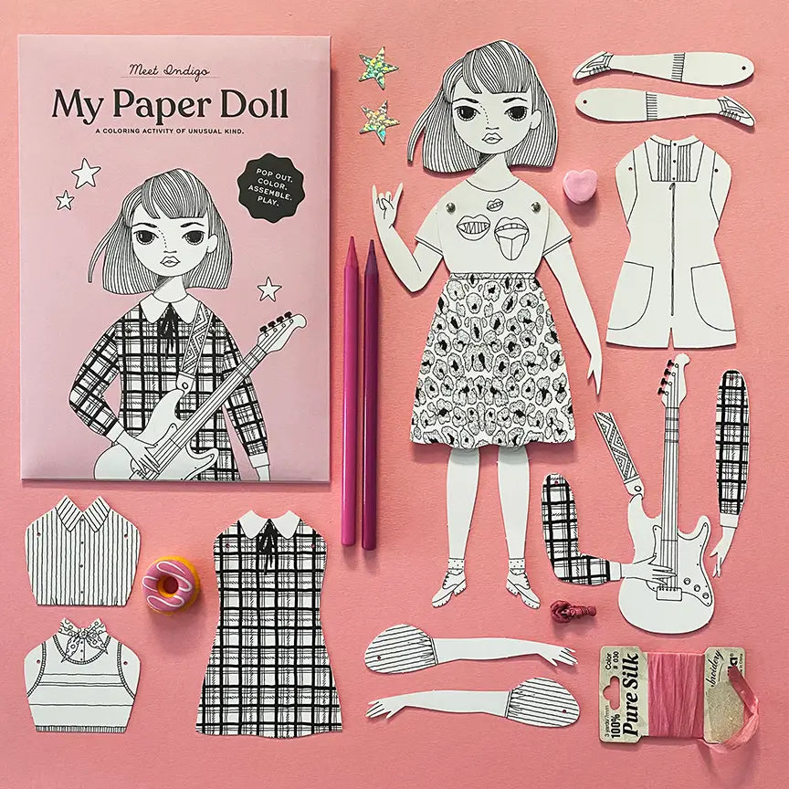 Of Unusual Kind-Indigo Coloring Paper Doll Kit