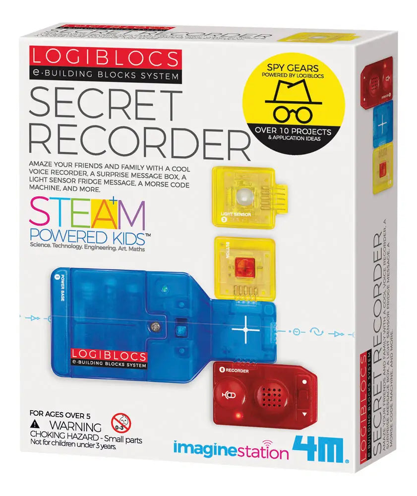 4M Logiblocs Secret Recorder E-Building Blocks System - STEM