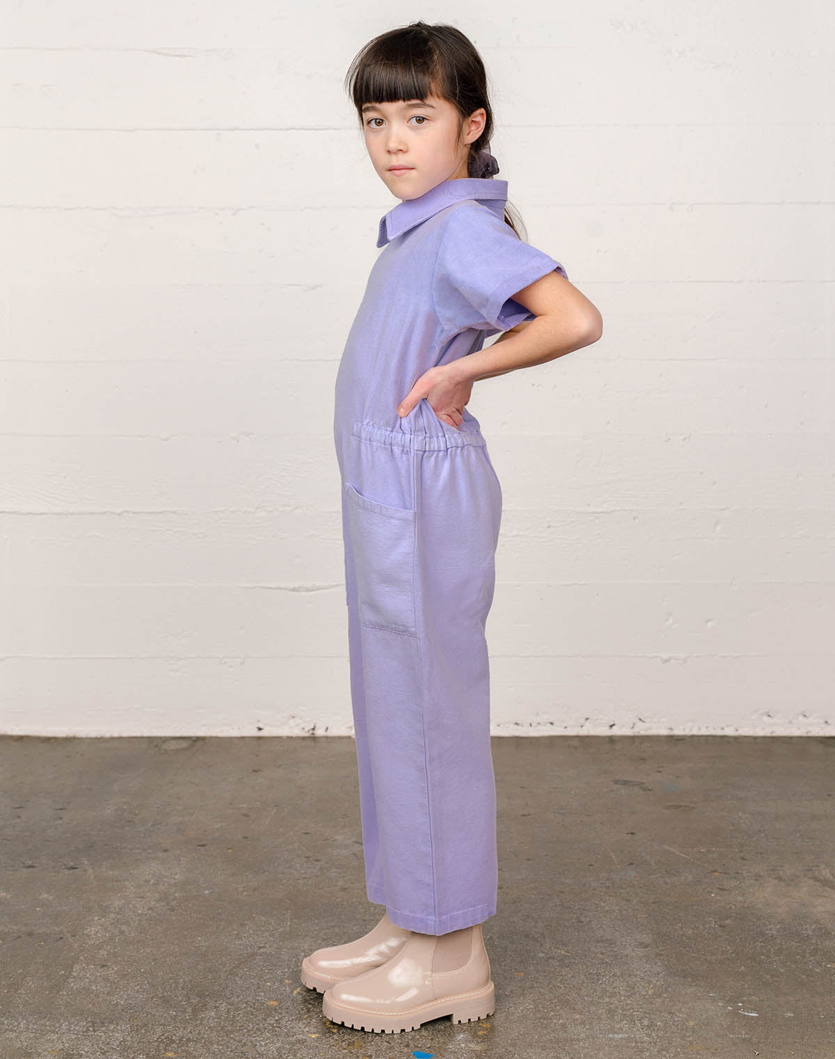 Noble Canvas Utility Suit in Lavender