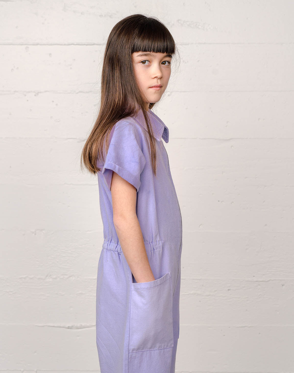 Noble Canvas Utility Suit in Lavender