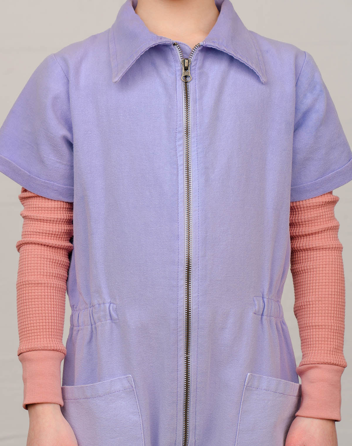 Noble Canvas Utility Suit in Lavender