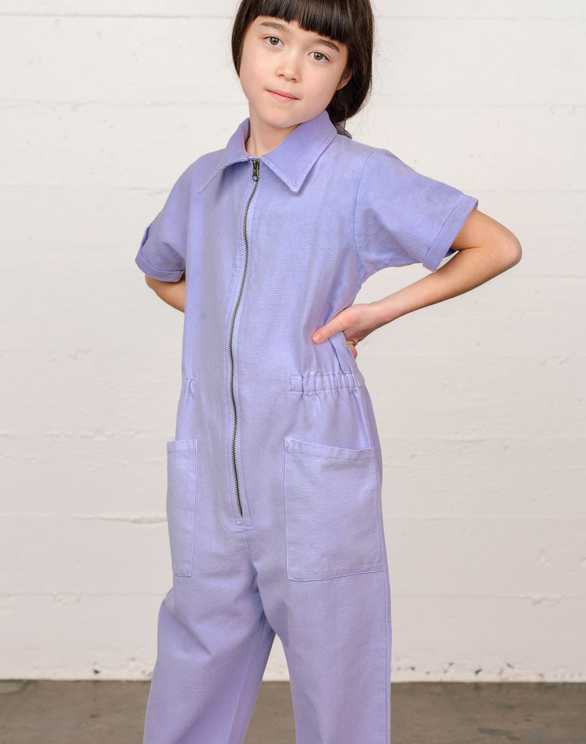 Noble Canvas Utility Suit in Lavender