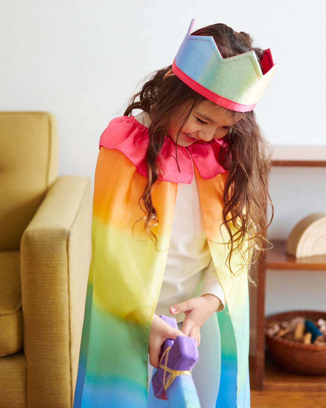 Sarah's Silks-Silk Cape Rainbow
