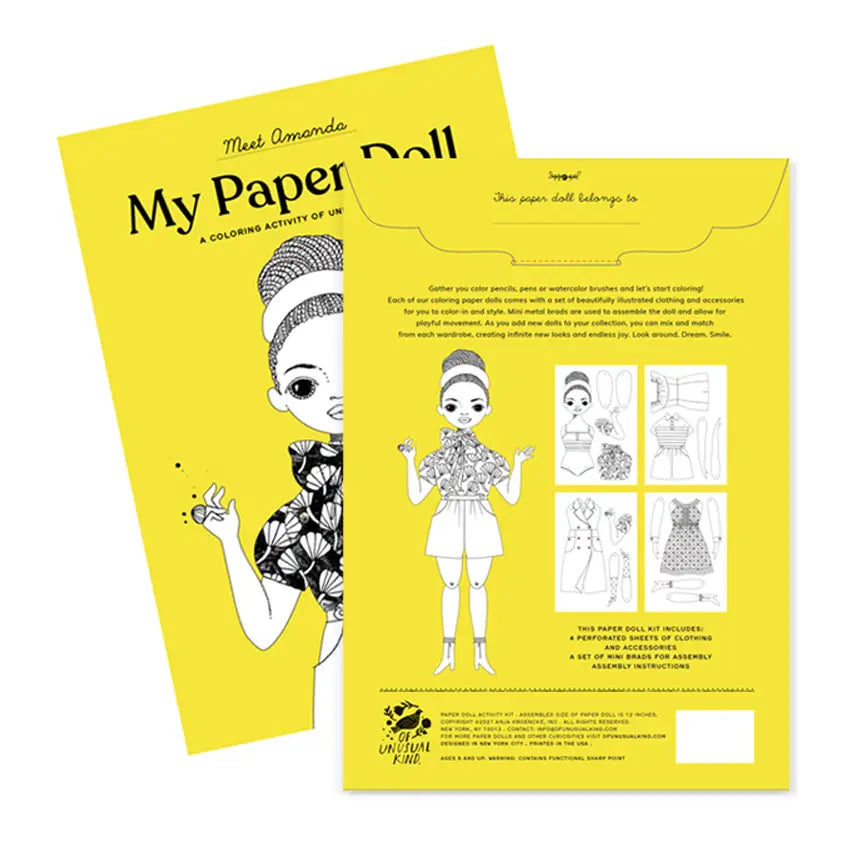 Of Unusual Kind-Amanda Coloring Paper Doll Kit