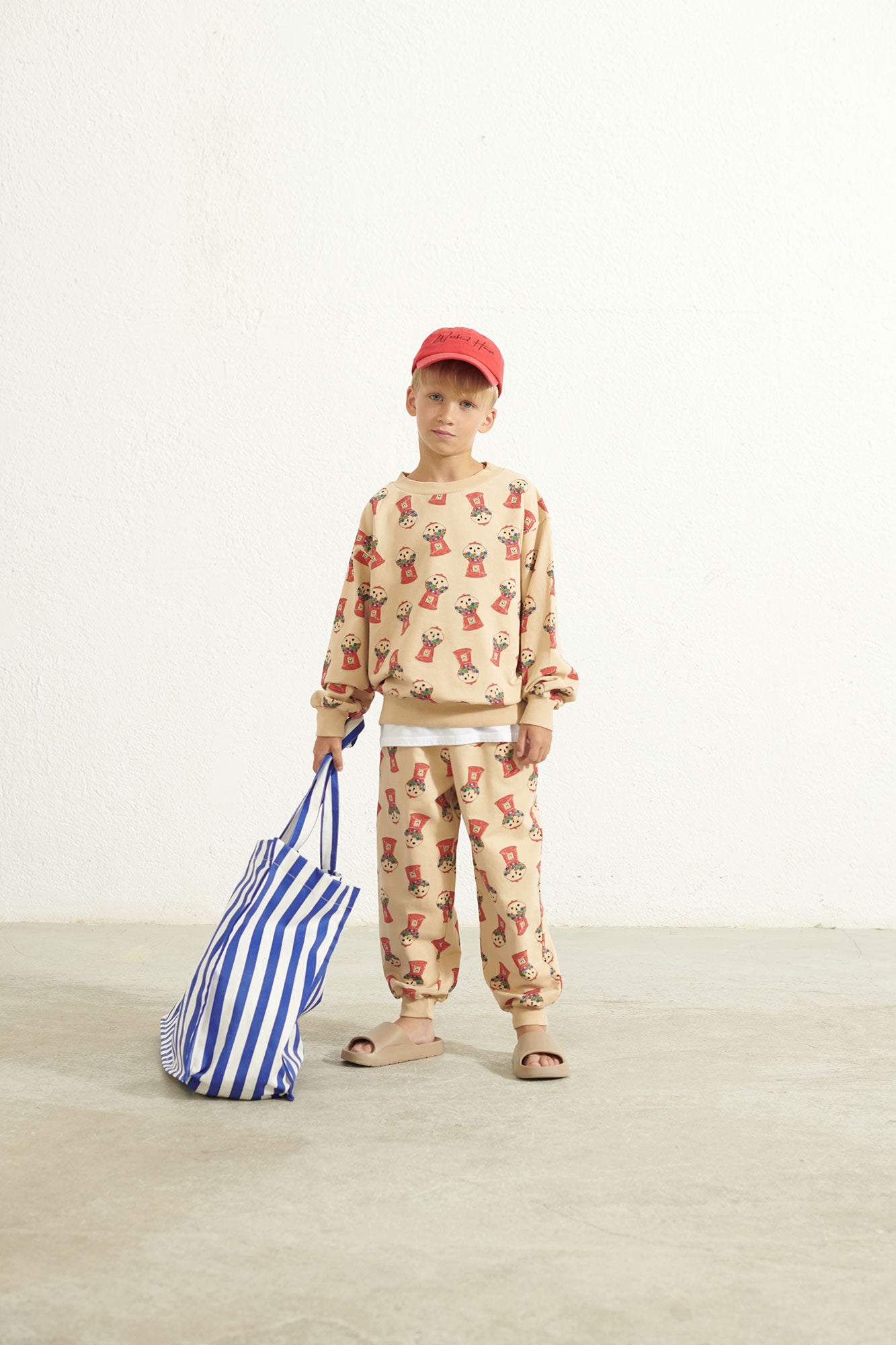 Weekend House Kids Gum Sweatshirt Sand