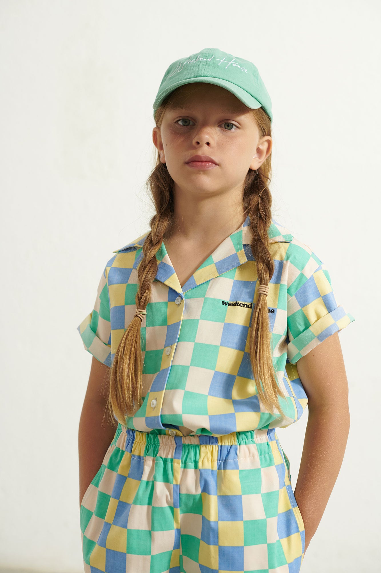 Weekend House Kids Logo Green Cap