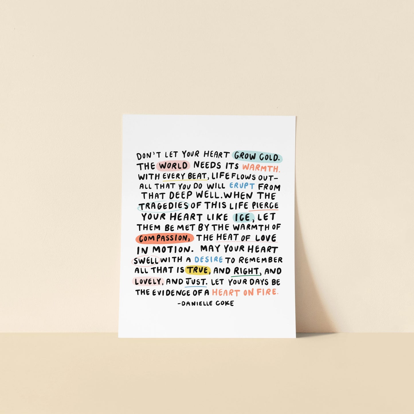 Heart on Fire 8x10 Print