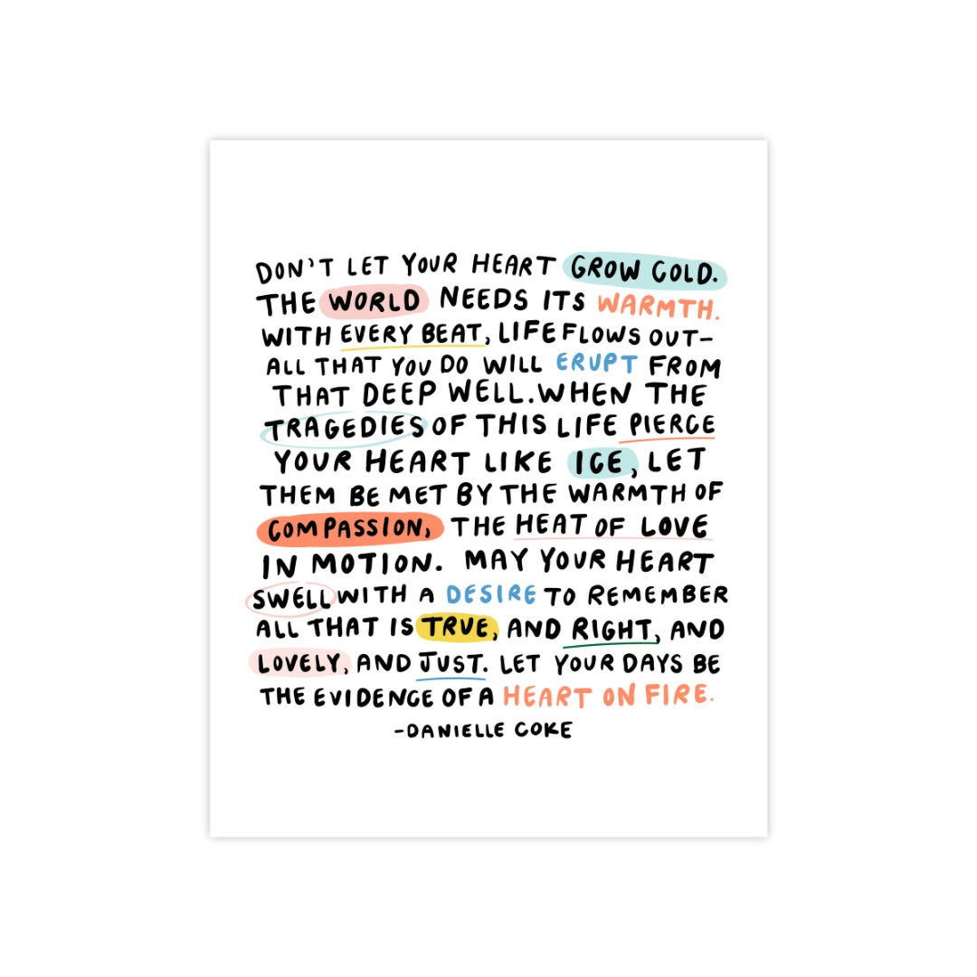 Heart on Fire 8x10 Print