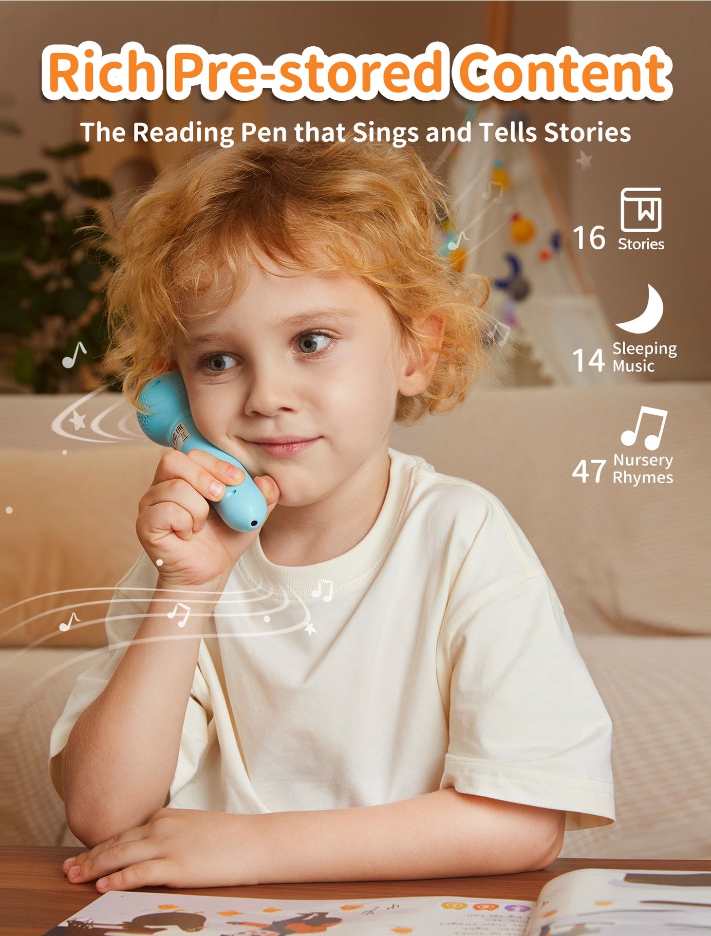 Touch & Talk Pen for Early Learning Fun w/ Music & Books