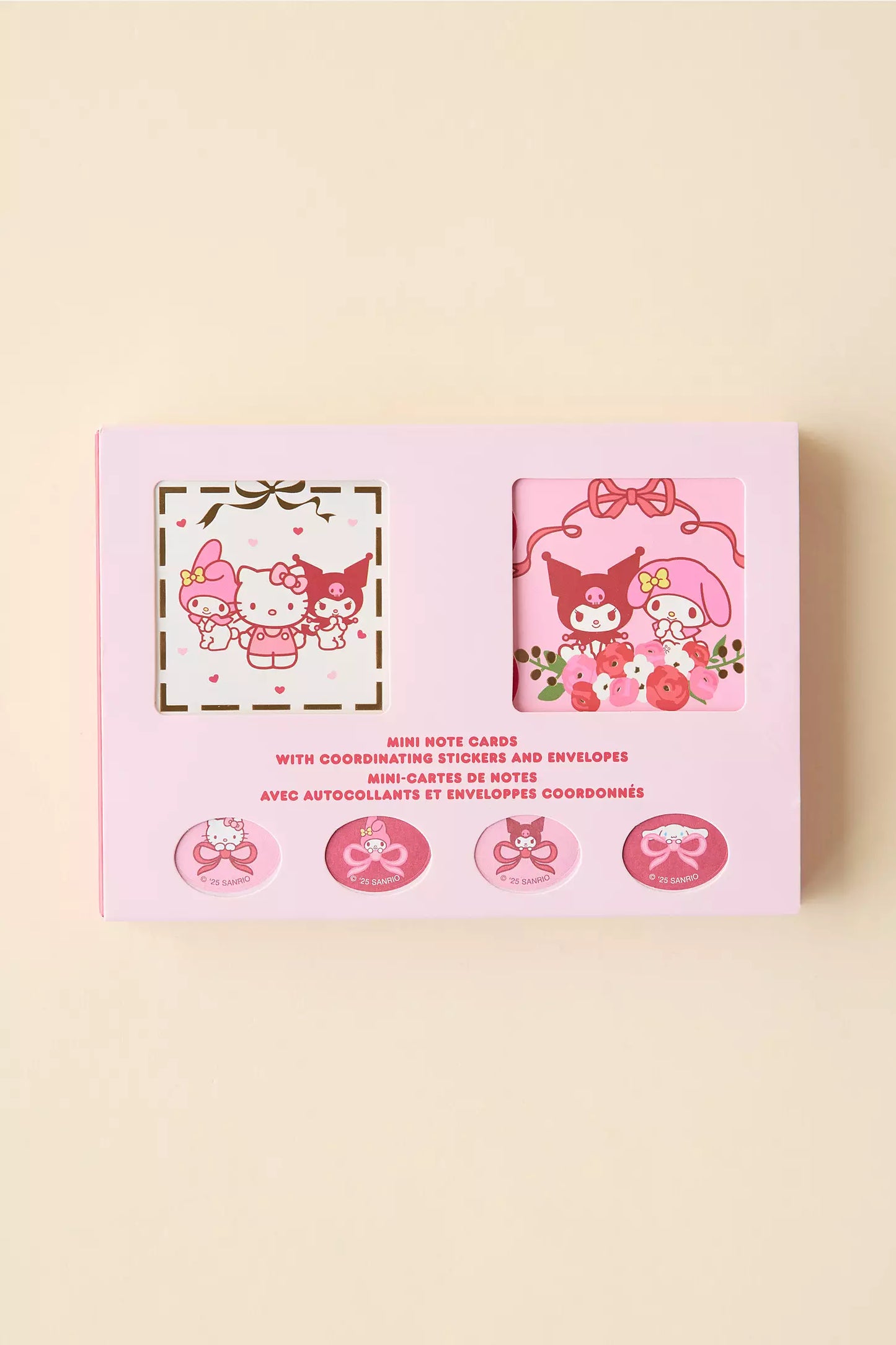Hello Kitty & Friends Hearts and Ribbons Mini Note Cards Set