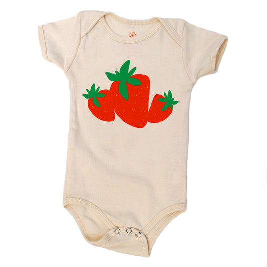 Strawberries Organic Onesie by Orangeheat