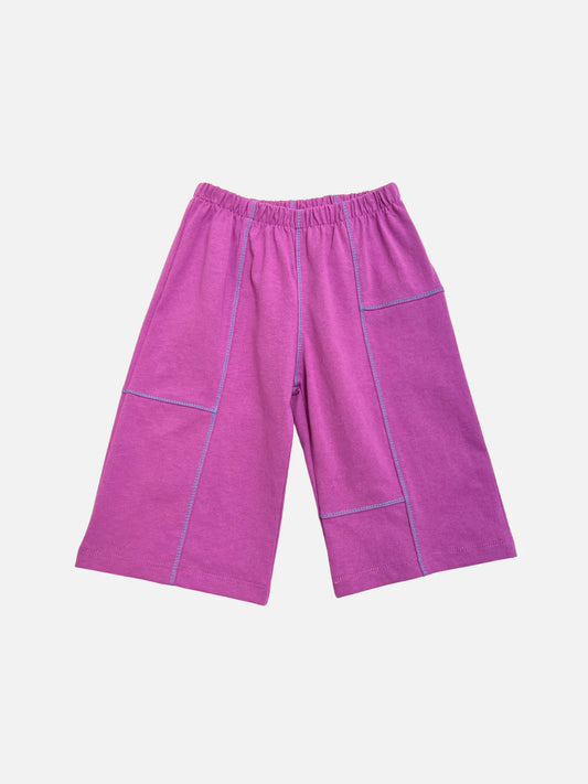 Topstitch Baby Pant in Magenta