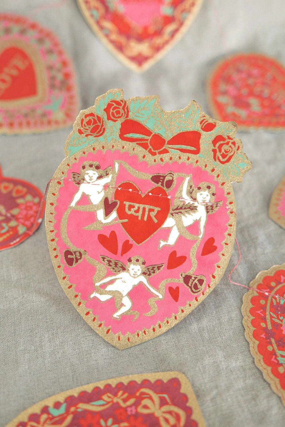 Valentines Sewn Garland by East End Press