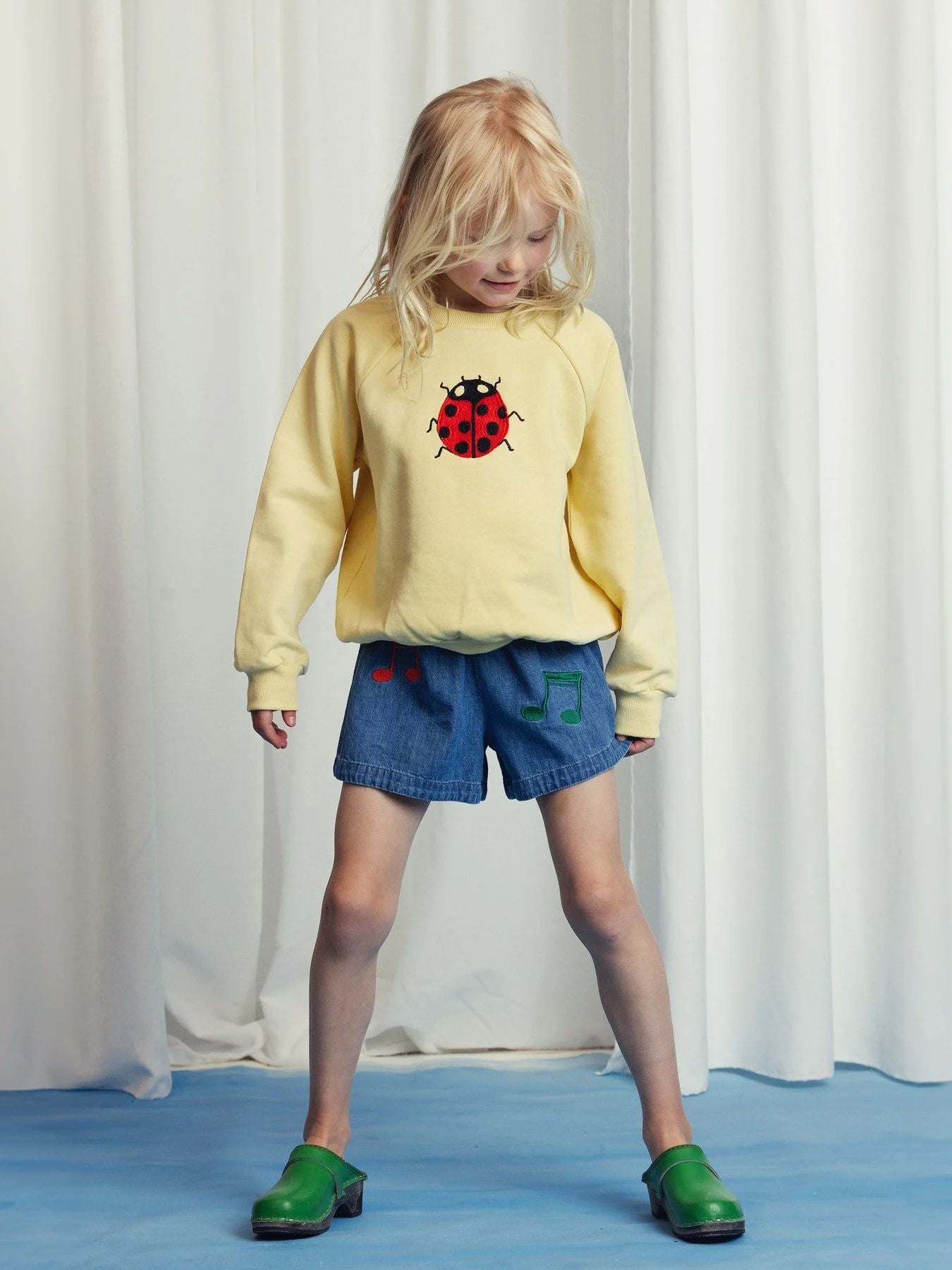 Ladybug Embroidered Sweatshirt