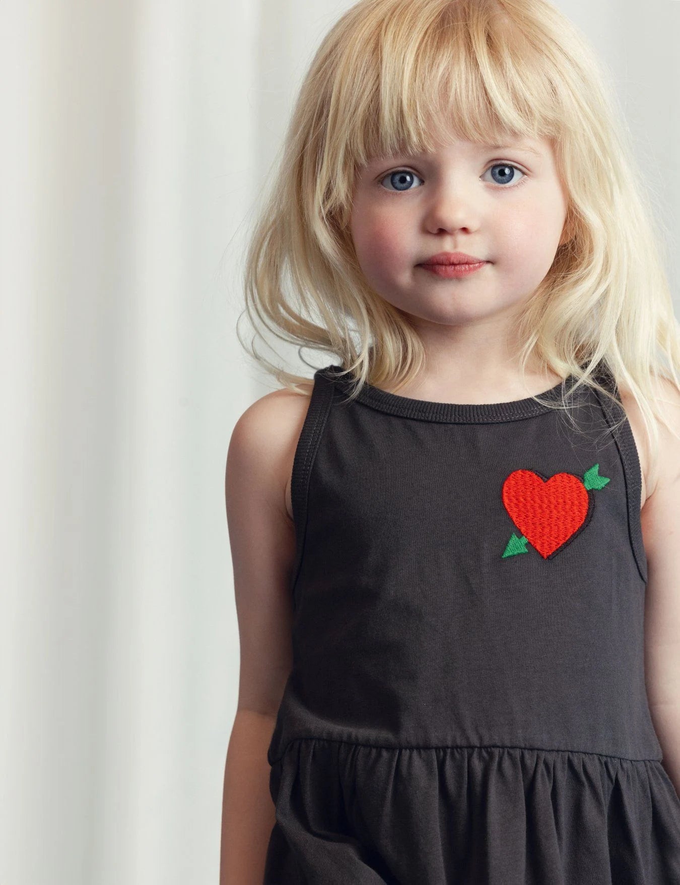 Arrowed Heart Tank Dress by Mini Rodini