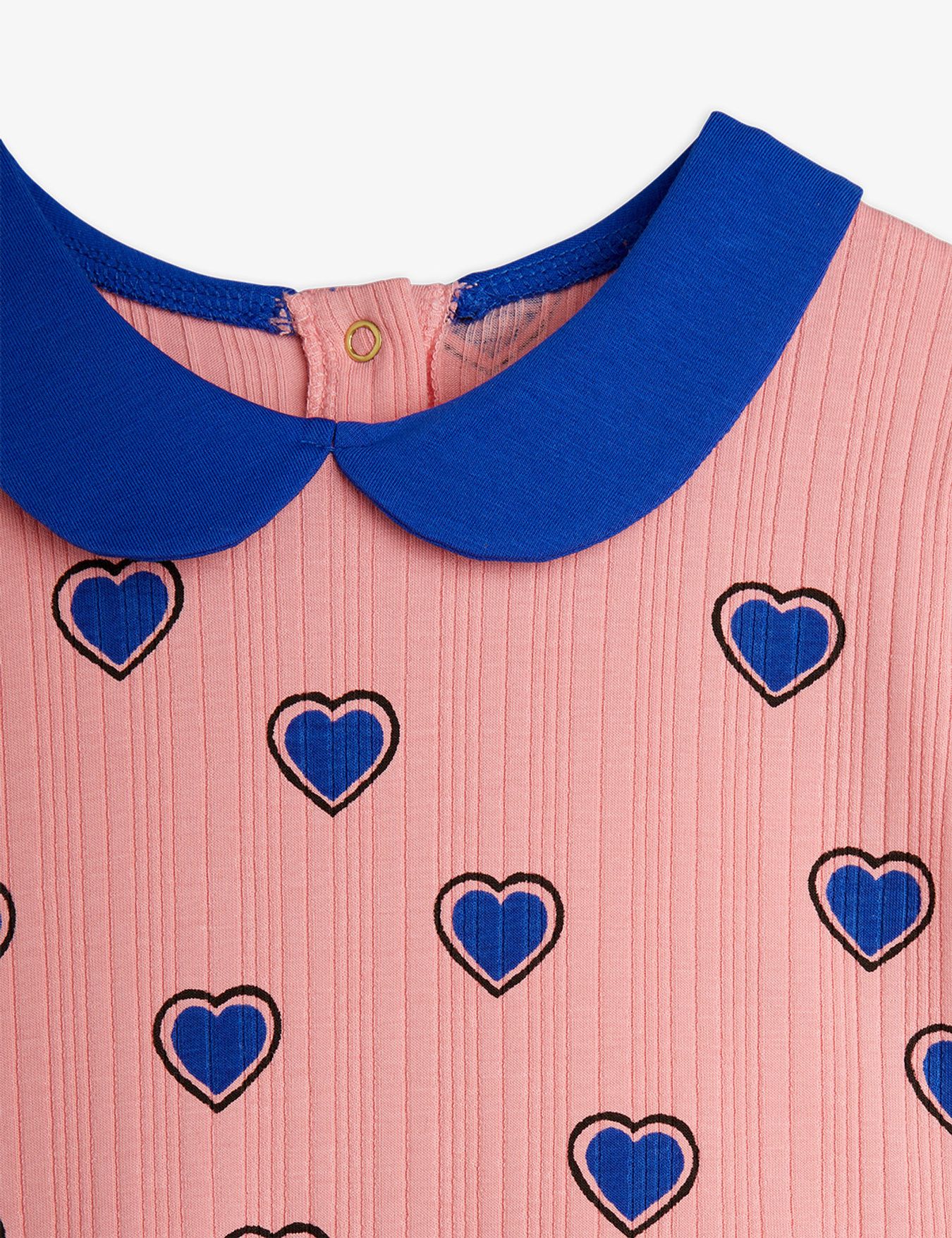 Outlined Hearts S/S Dress by Mini Rodini