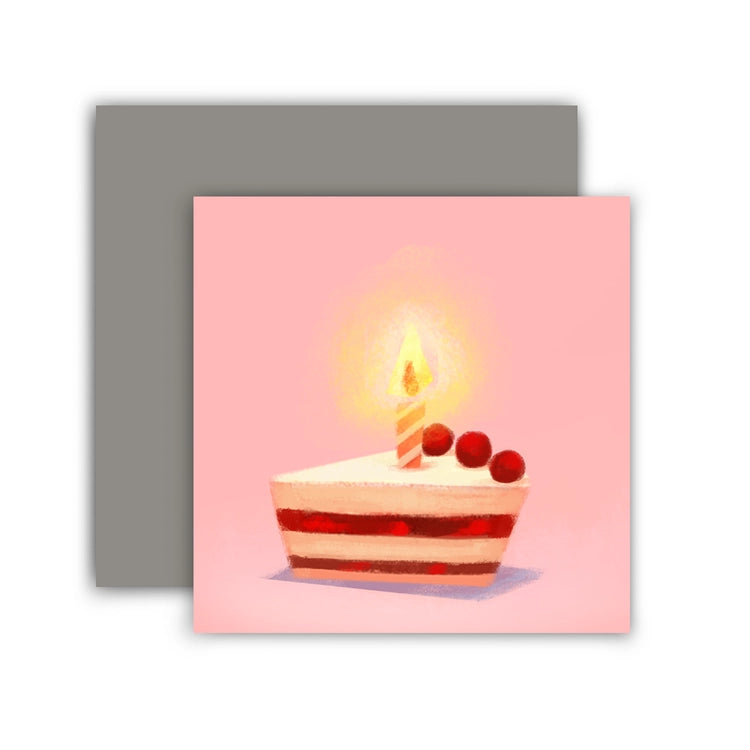 Birthday Cake Mini Card- Blank Inside