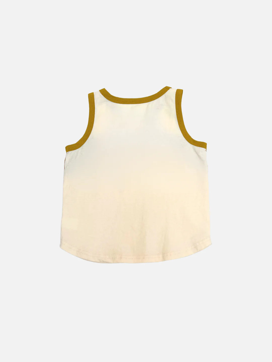 Track Tank in Cream/Gold