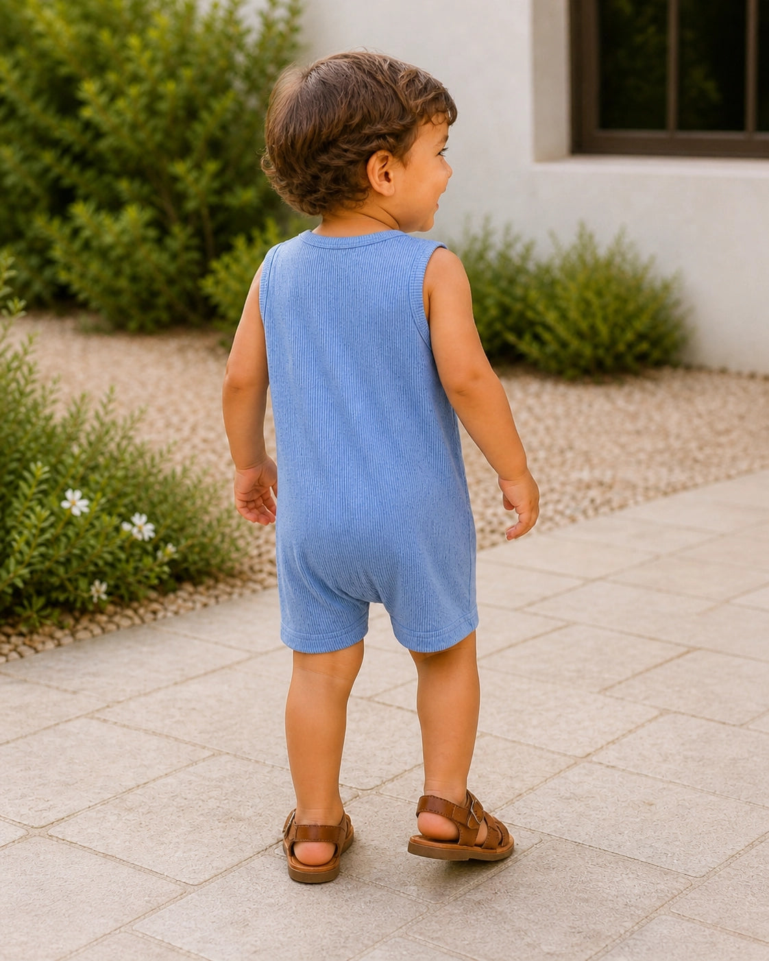 Blue Speckle/Ribbed Shortie