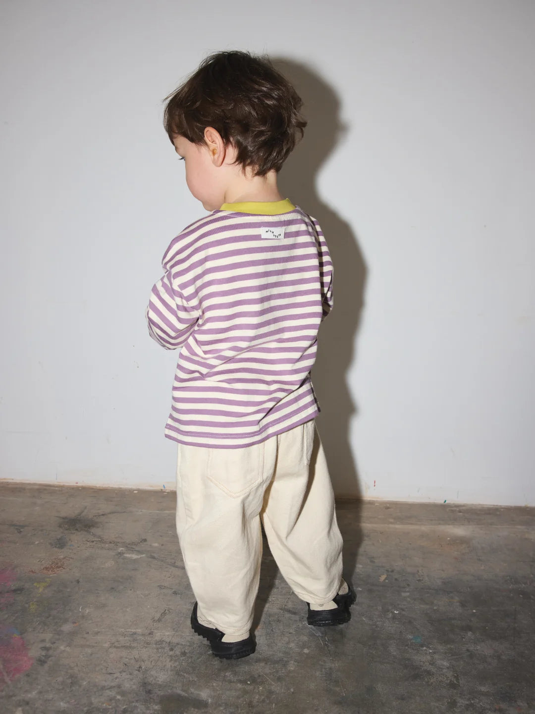 Striped Longsleeve in Purple & Ecru