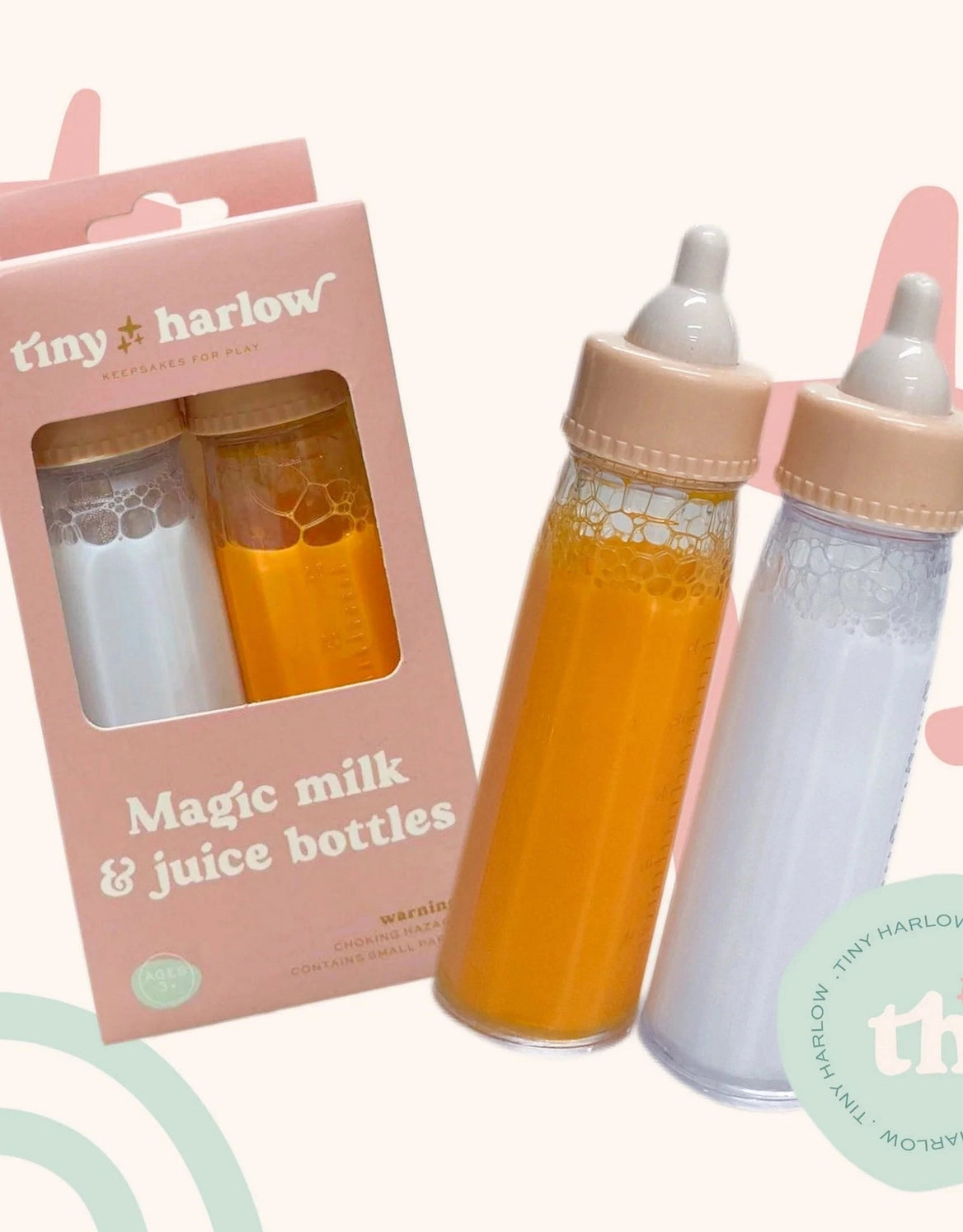 Bottled Milk and Juice Set by Tiny Harlow