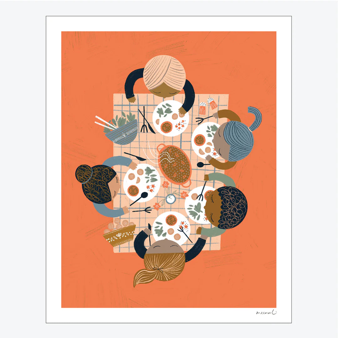 Food Friends Art Print by Meenal Patel