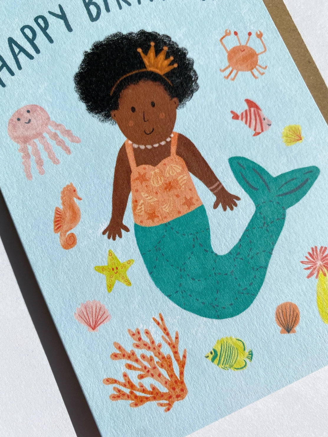 Mermaid "Happy Birthday" Card