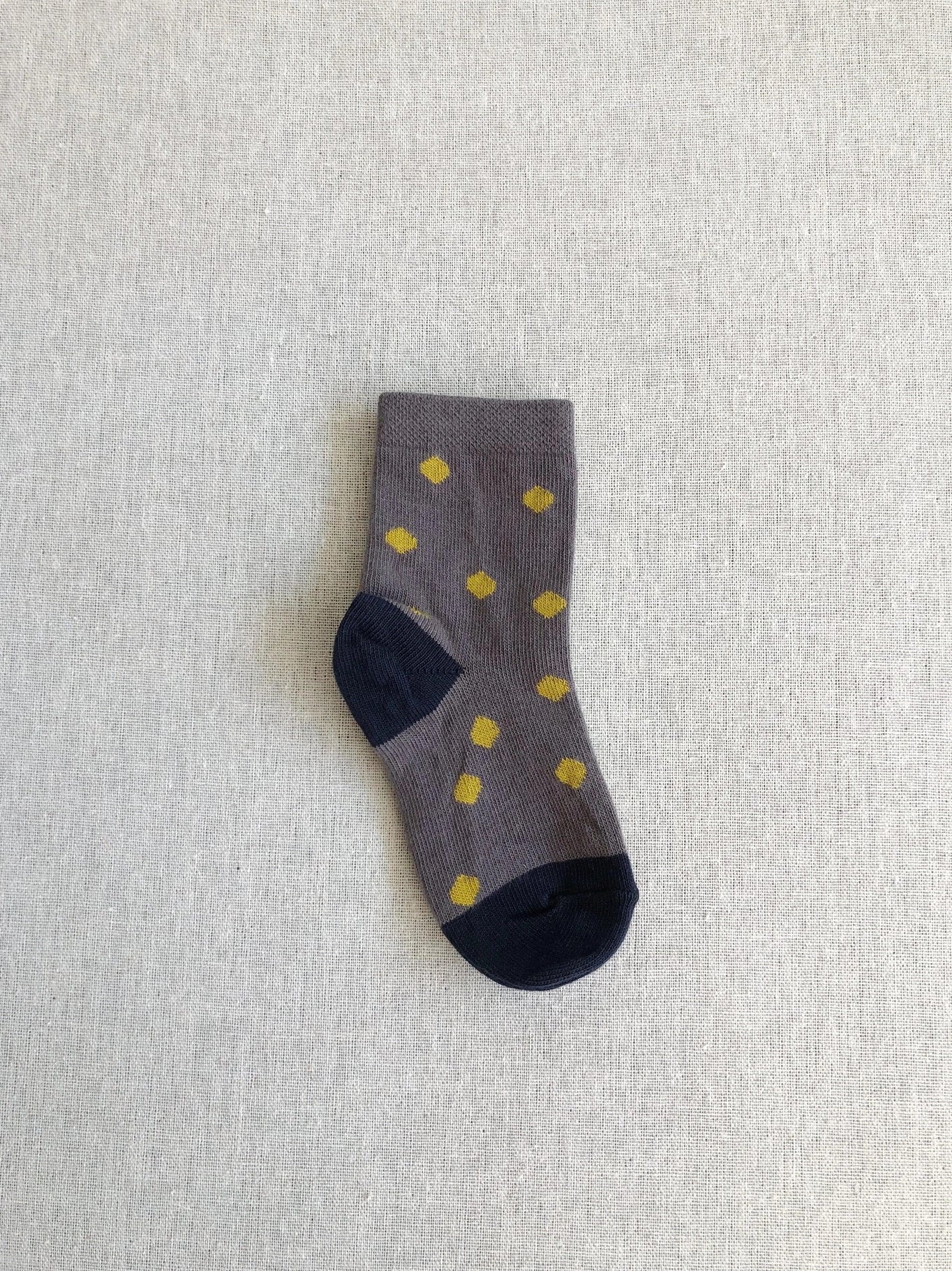 Kids Crew Sock in Spotted Graphite