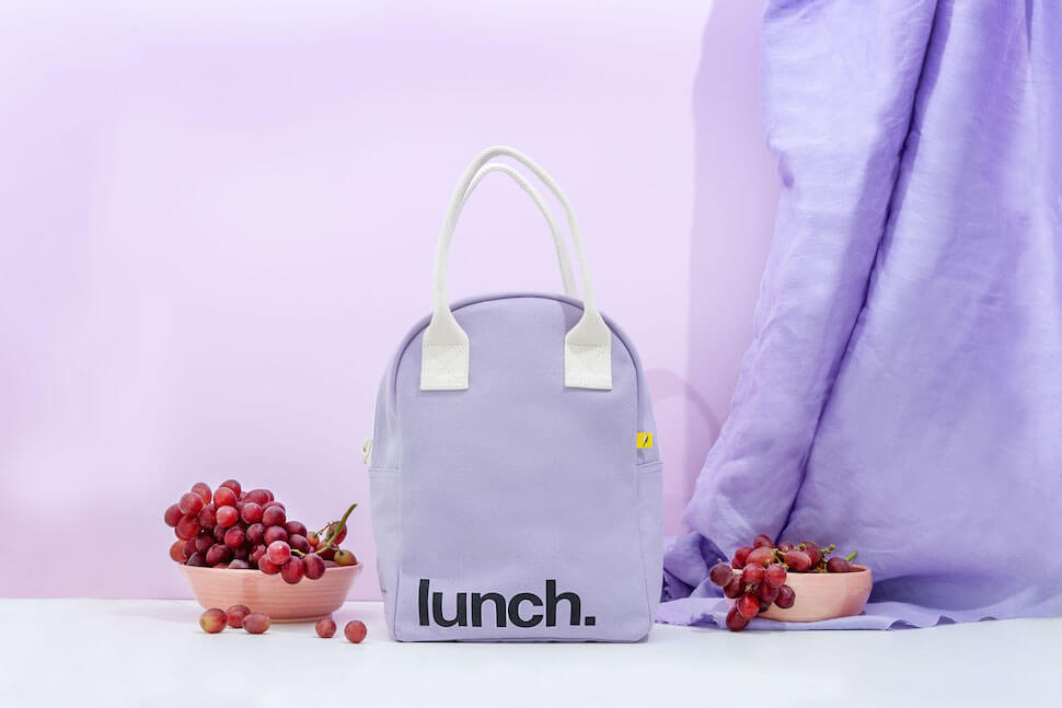 Zipper Lunch Bag "Lunch Lavender" by Fluf