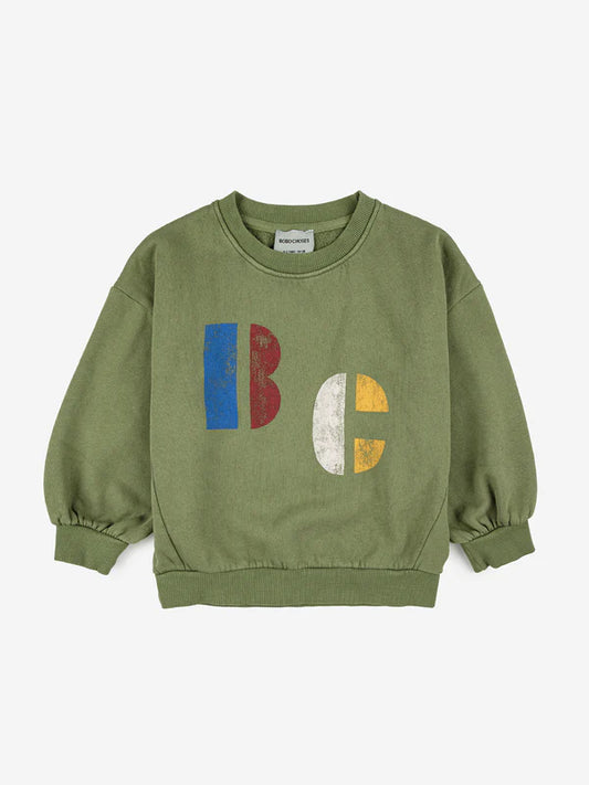 Multicolor B.C Sweatshirt in Khaki by Bobo Choses