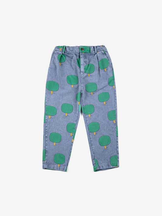 Green Tree All Over Chino Pants by Bobo Choses