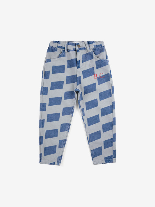 Checker All Over Denim Pants by Bobo Choses