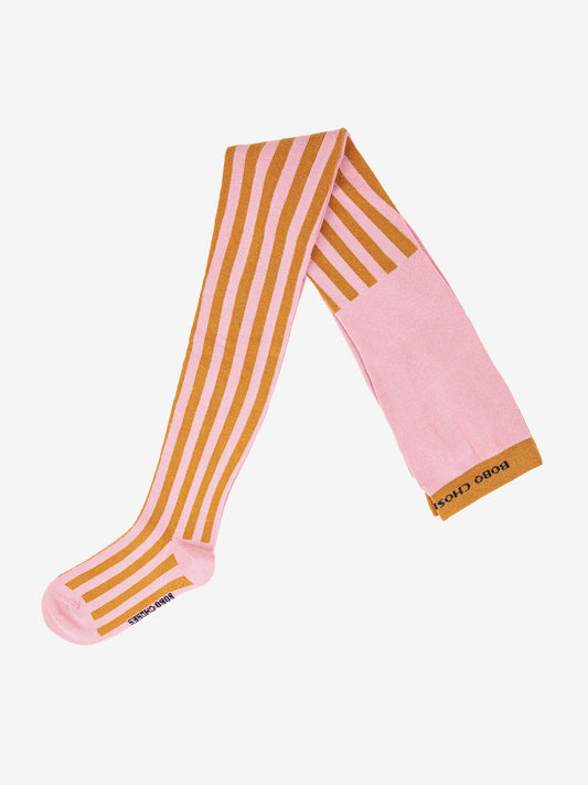 Thin Stripes Pink Tights by Bobo Choses