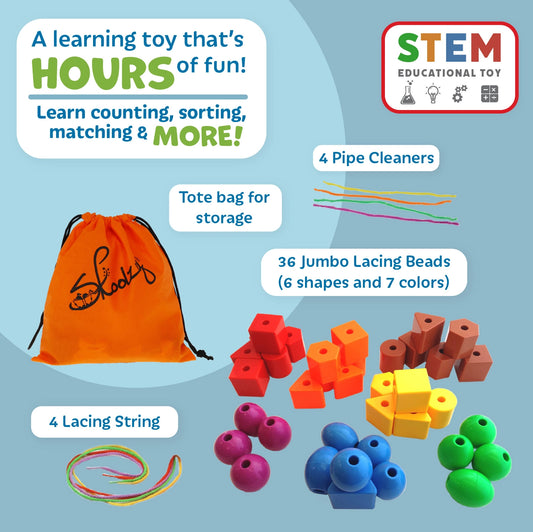 First Lacing & Stringing Bead Set For Toddlers