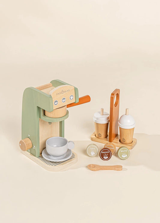 Wooden Coffee Maker Set by Coco Village