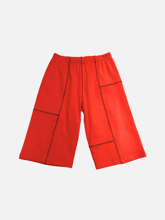 Topstitch Baby Pant in Red