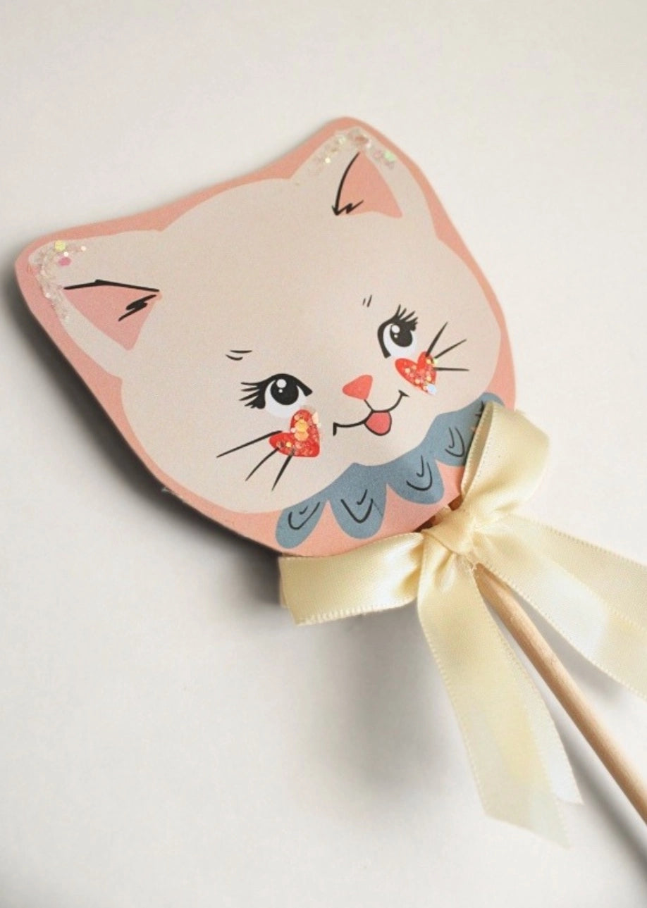 Clementine Kitty Cat Handmade Glitter Party Wand