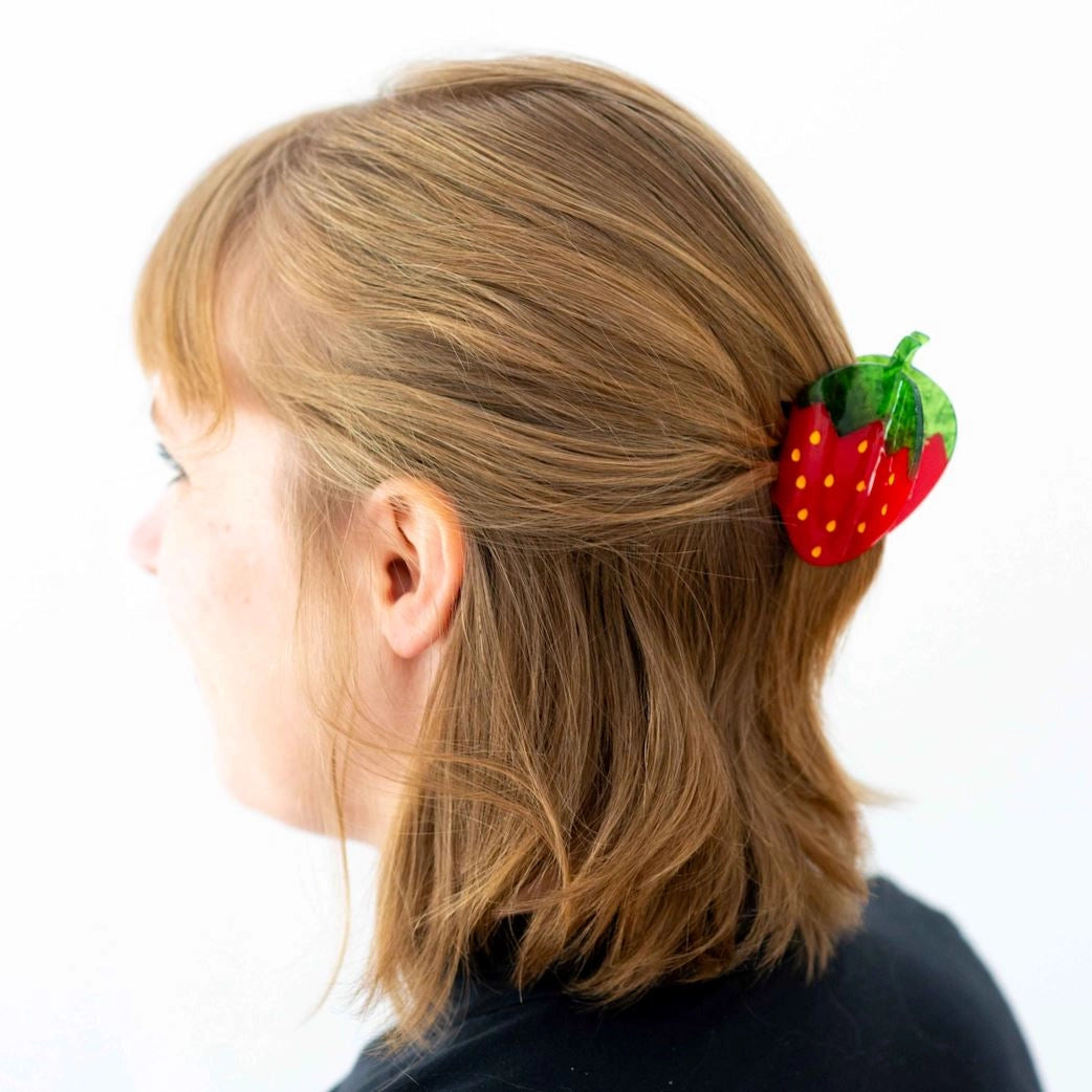 Midi Strawberry Hair Claw by Jenny Lemons