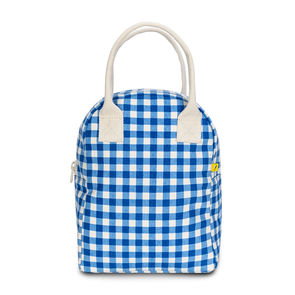 Zipper Lunch Bag "Blue Gingham" by Fluf