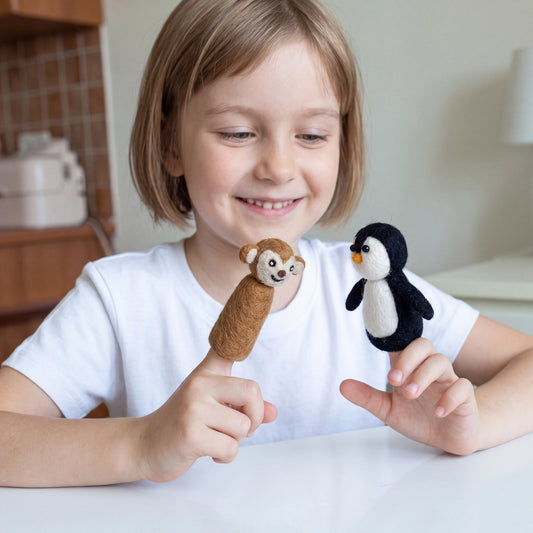 Handmade Felt Finger Puppets (set of 3)