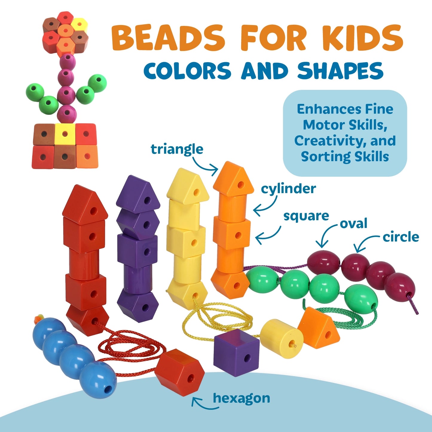First Lacing & Stringing Bead Set For Toddlers