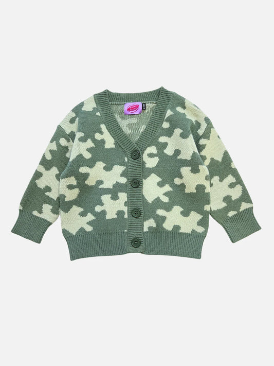 Puzzle Cardigan - Green