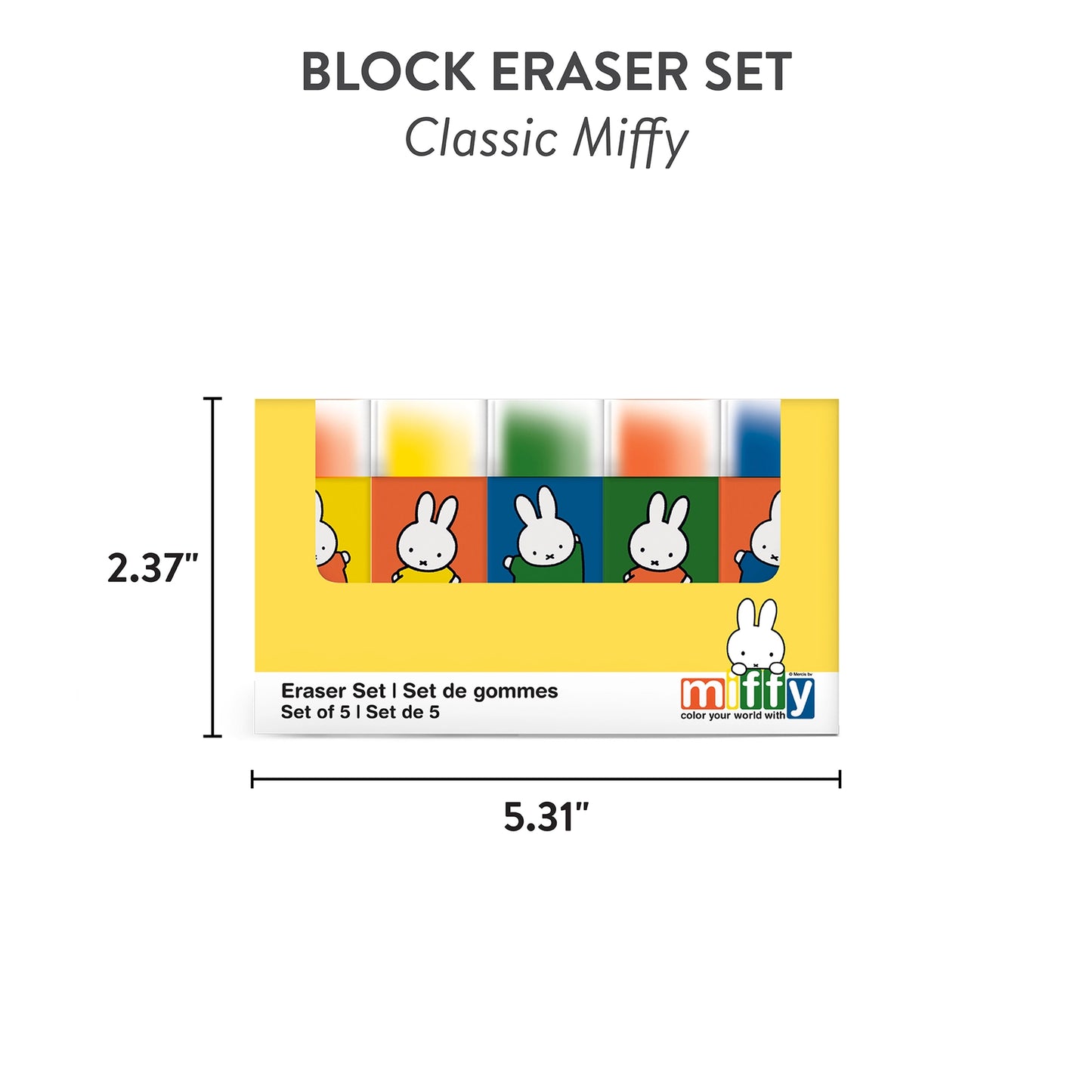 Block Miffy Eraser Set