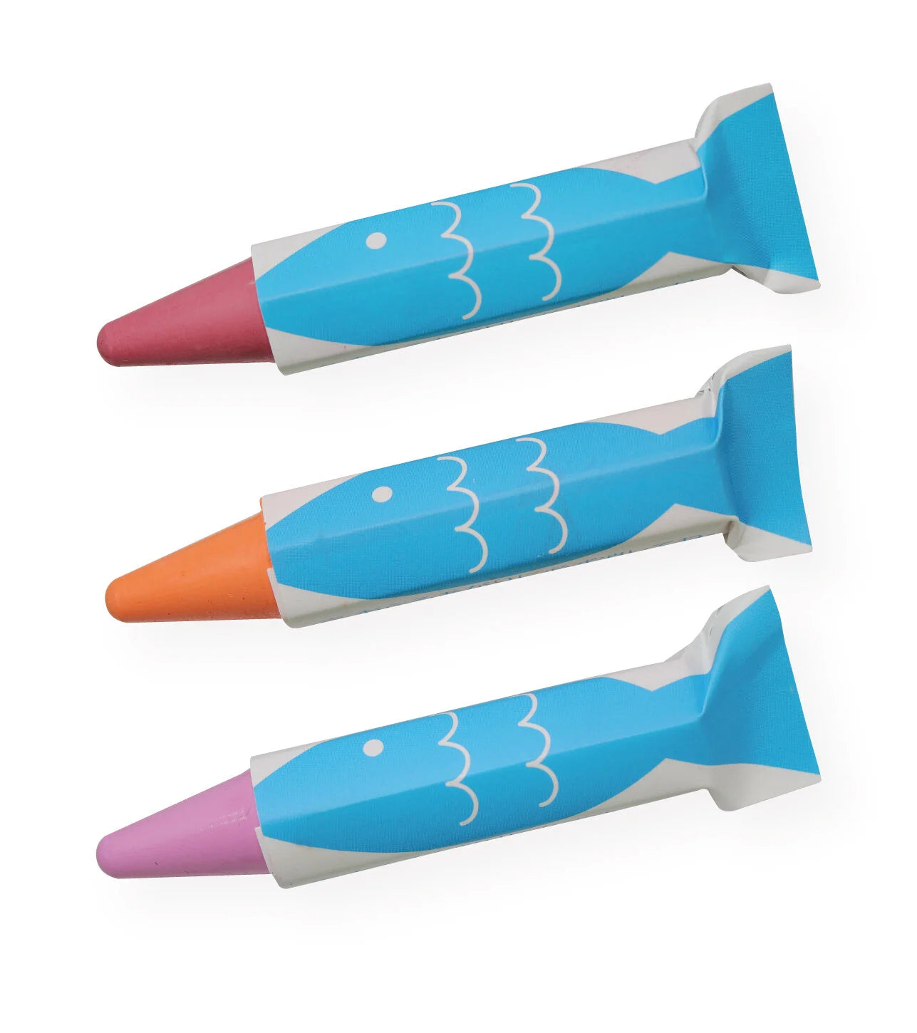 Kitpas Bath Rice Wax Crayons 3 colors (Coral)