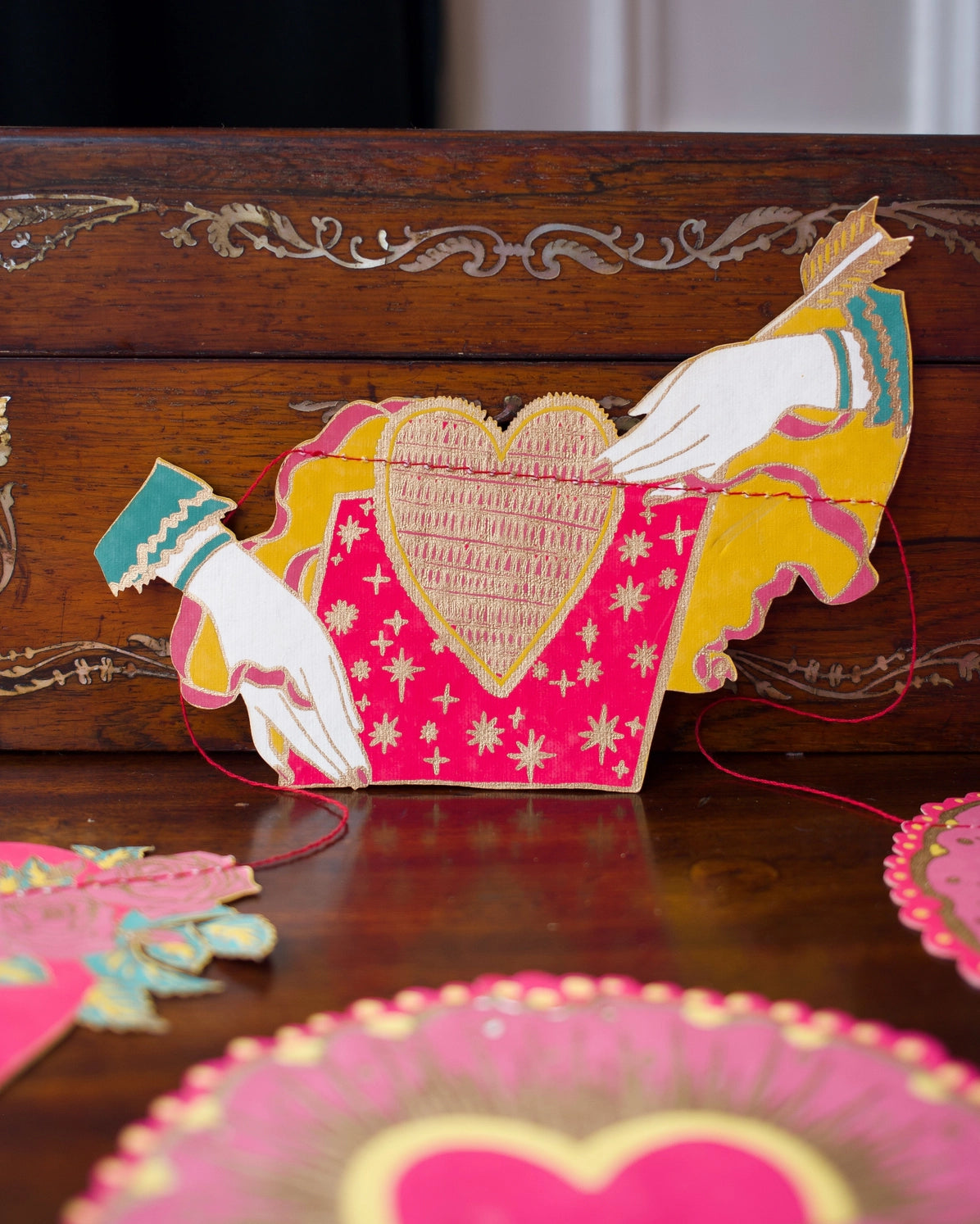 Hearts Sewn Garland by East End Press