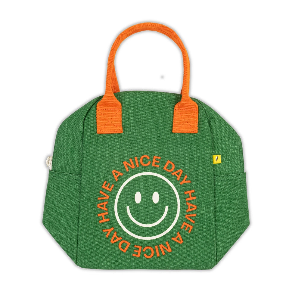 Zipper Lunch Bag in Have a Nice Day