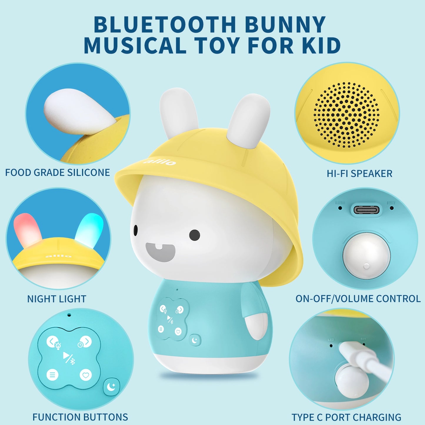 Baby Bunny Portable Kid's Audio Player